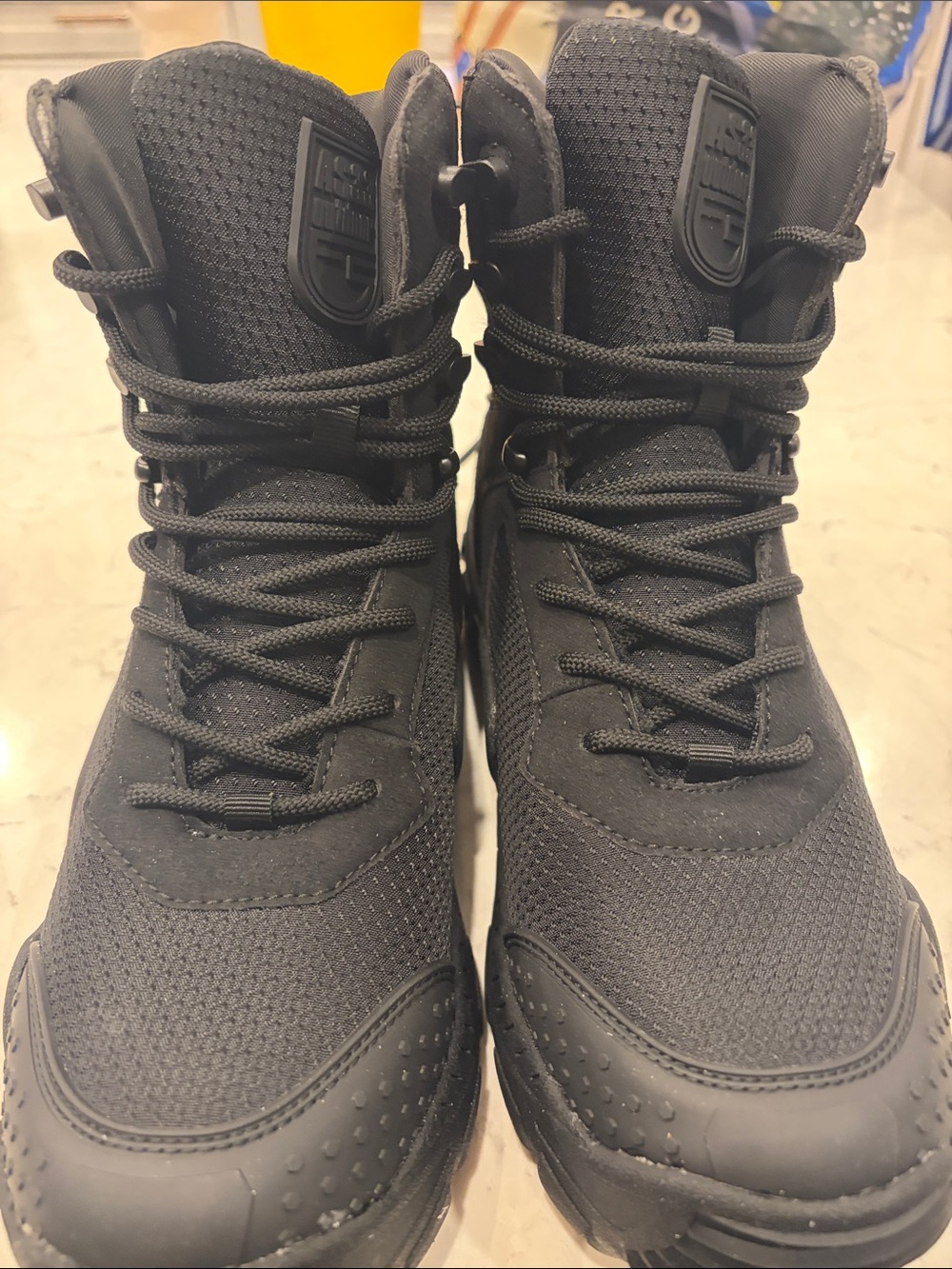Men's Black Tactical Boots - Unbranded